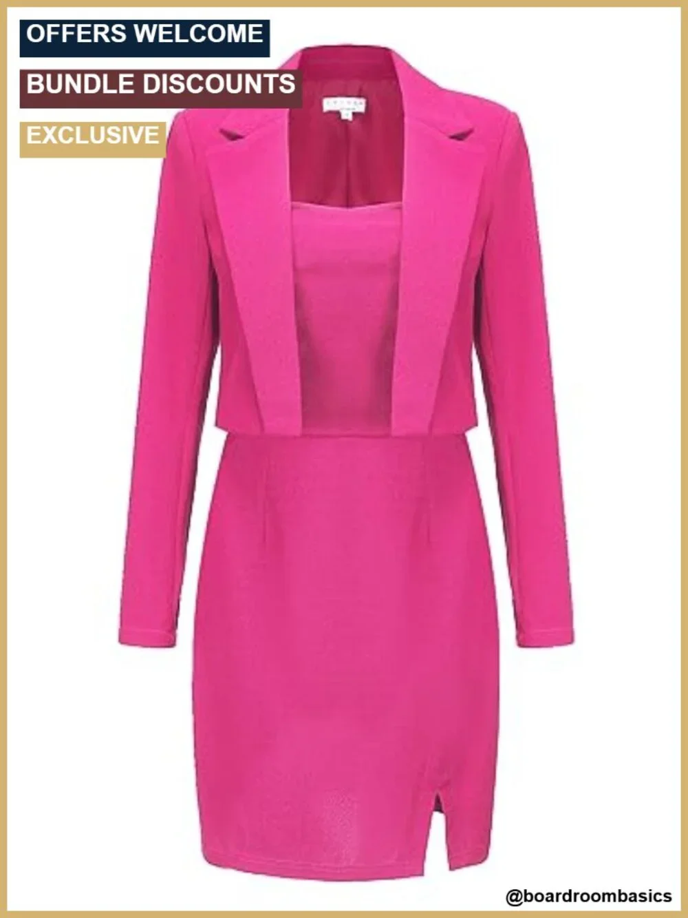 Women's 2-Piece Business Blazer Dress Suit Set Lightweight Professional Work